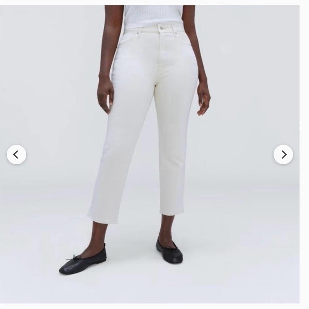 Everlane Curvy Cheeky white Jeans Size 33 Regular